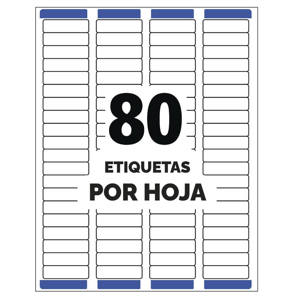 Avery Dennison Zweckform - 375 Etiquetas Despegables Blanco (59x50 Mm) Para Impresoras Láser
