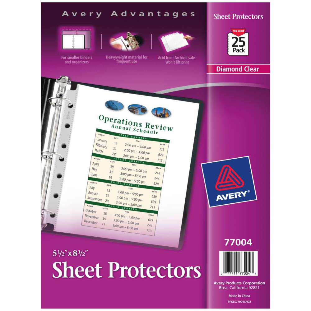 Protector de hojas, cristalino, esquela, 25 protectores