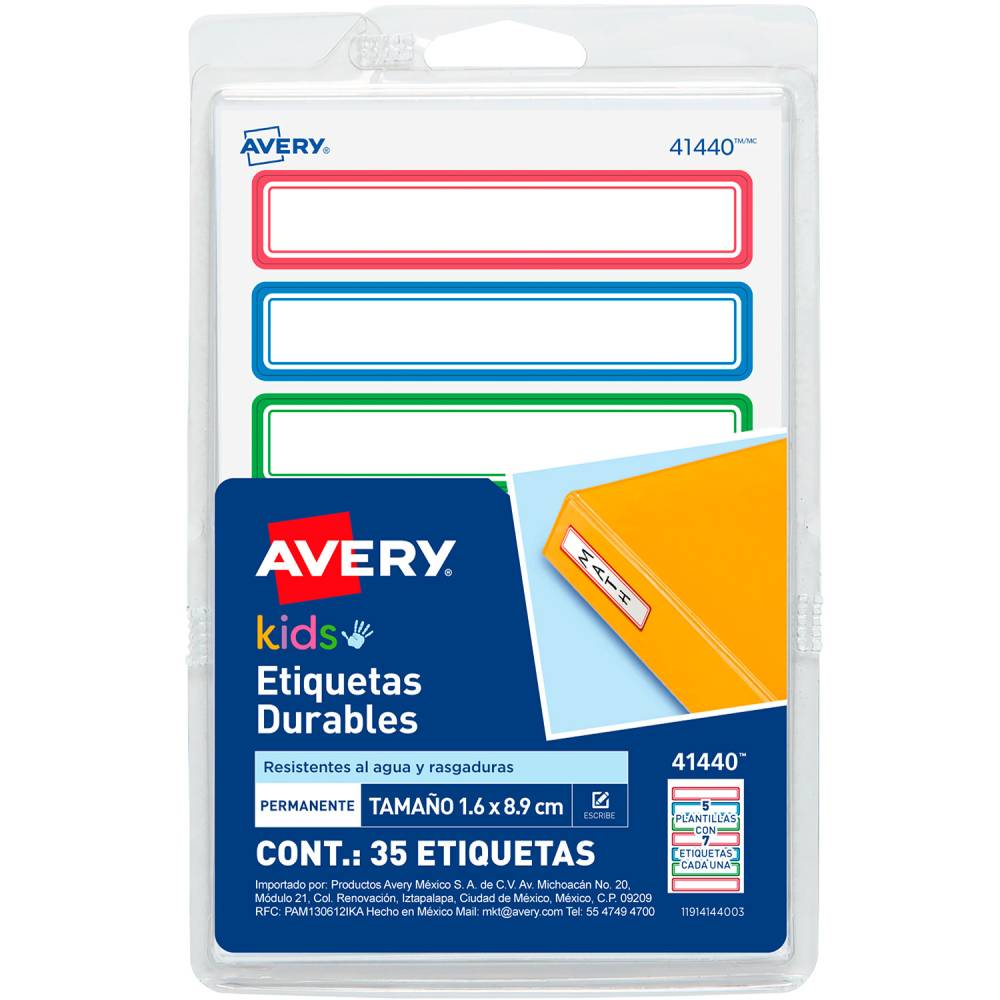 Avery Etiquetas para contenedores de alimentos aptas para congelador, 1.25  x 1.75 pulgadas, paquete de 40 (40174)